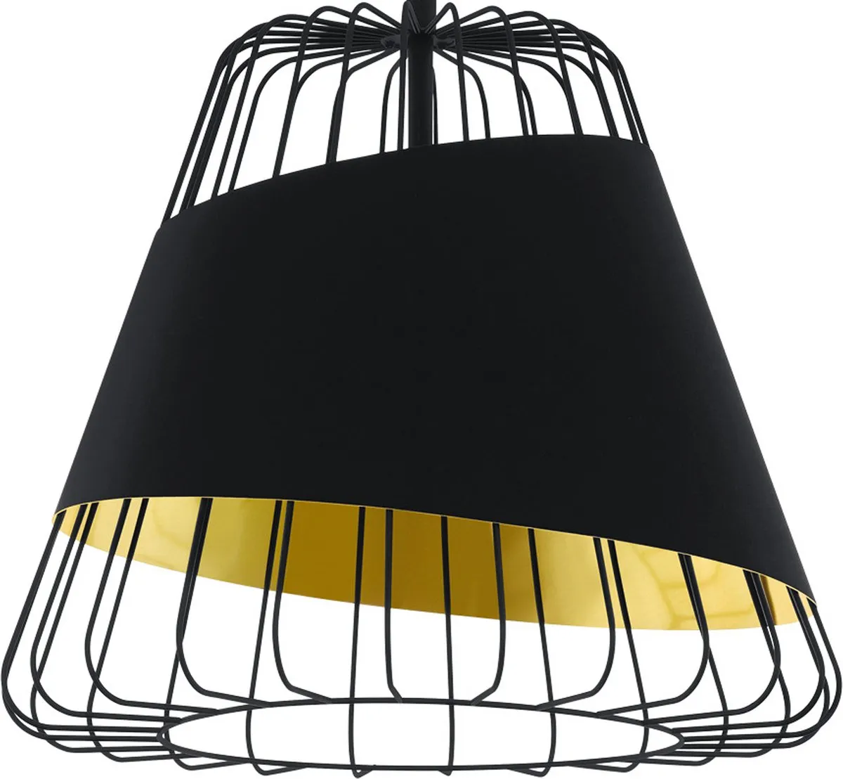 Eglo Austell Hanglamp Ø43cm - Zwart/Goud