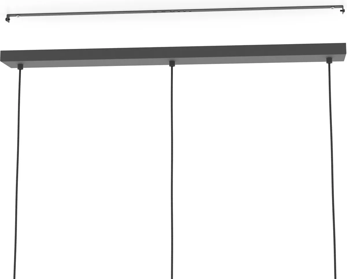 Eglo Ciudadela Hanglamp 3x E27 - 88cm - Zwart/Goud/Wit