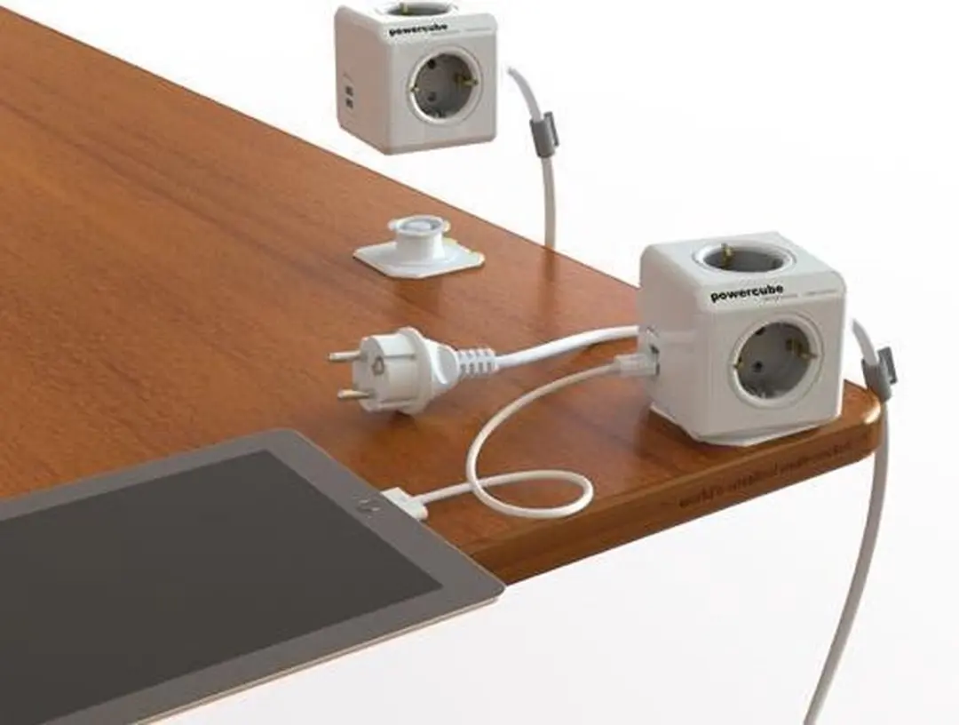 Allocacoc PowerCube Extended USB DE - Grijs - 4 Stopcontacten 2 USB