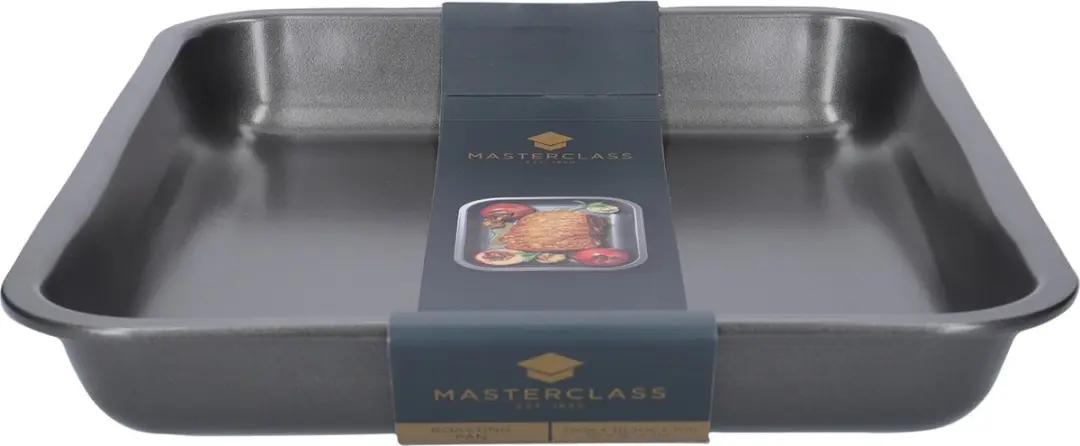 MasterClass Koolstofstaal Grote Schuine Pan 5028250168825 - Zwart