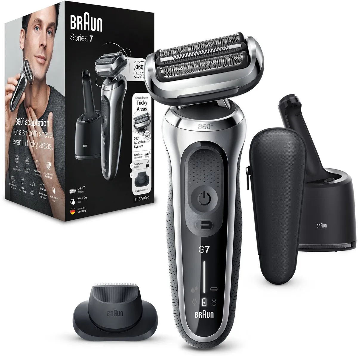 Braun Series 7 71-S7200CC Scheerapparaat - 3 Mesjes - Zilver