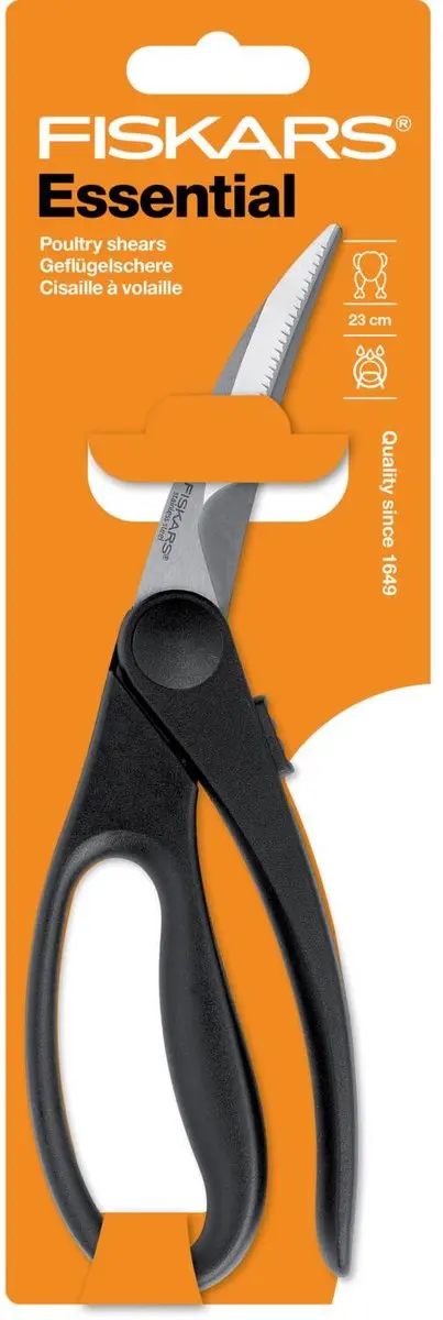 Fiskars Essential Gevogelteschaar 23cm - Zwart - afbeelding 6 van 6