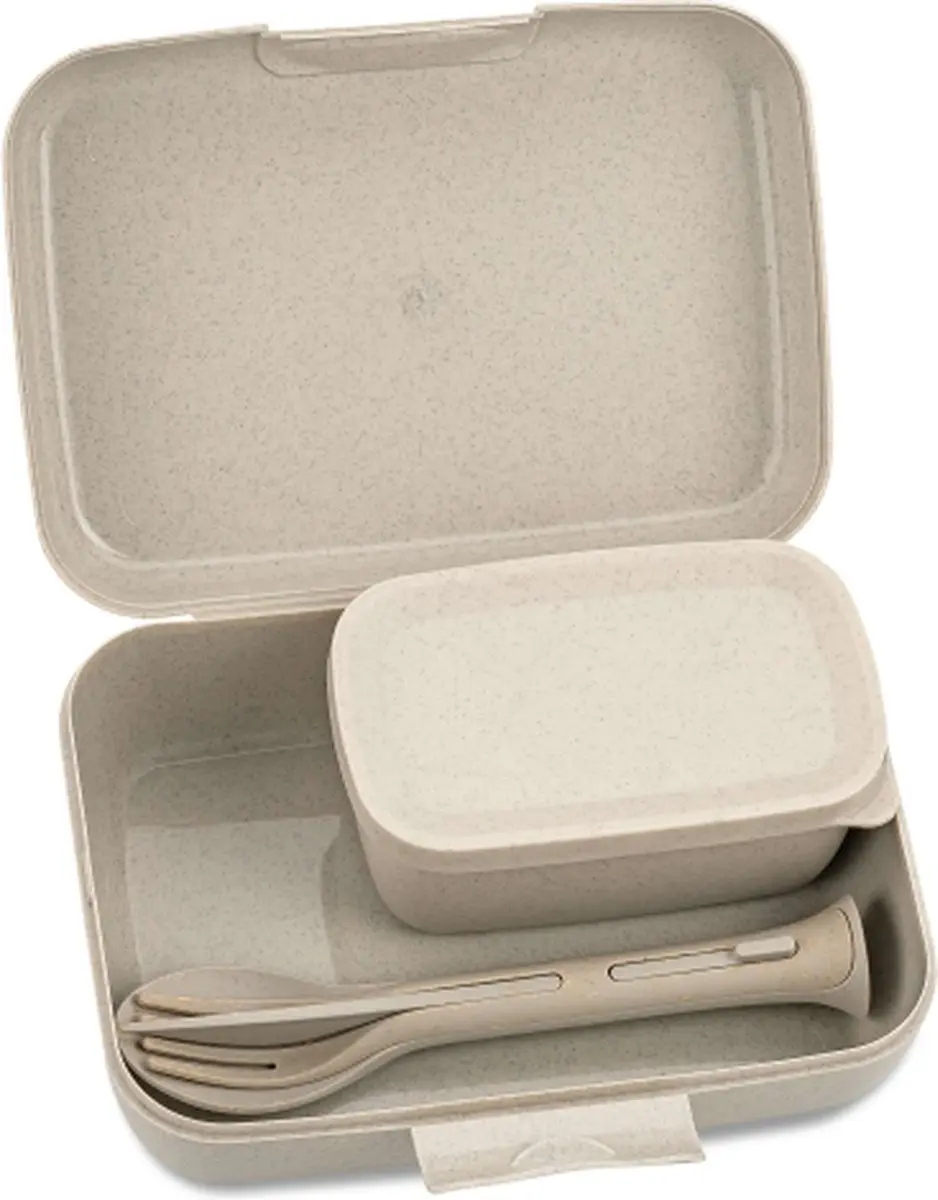 Koziol Candy Ready Lunchbox & Bestekset 1.25L - 2 Vakken - Paars