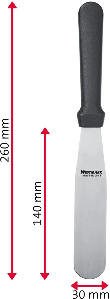 Westmark Master Line Paletmes 26cm - 3x14cm - Zwart/zilver