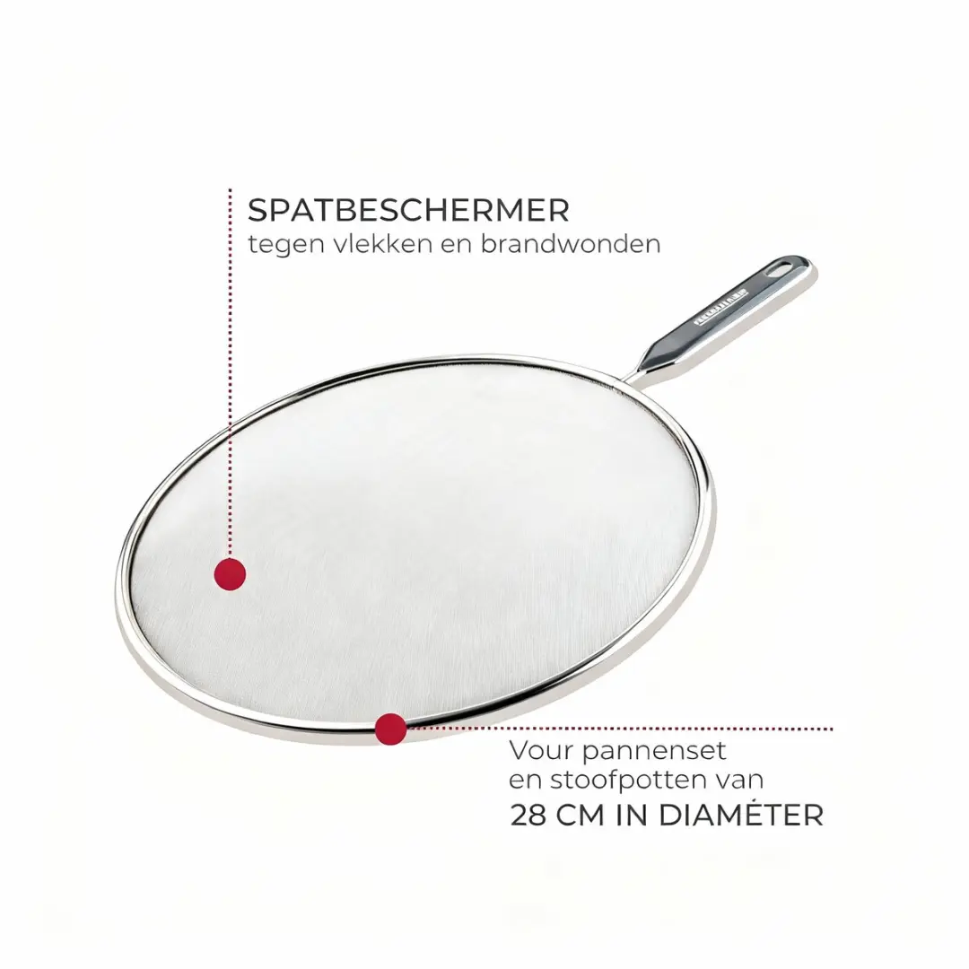 Fackelmann 42344 Spatbeschermingsdeksel - 43,5x28,9cm - Grijs