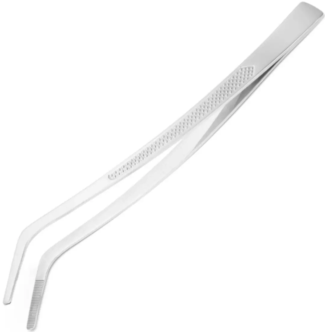 HENDI Gebogen Keukenpincet 240mm - Roestvast Staal