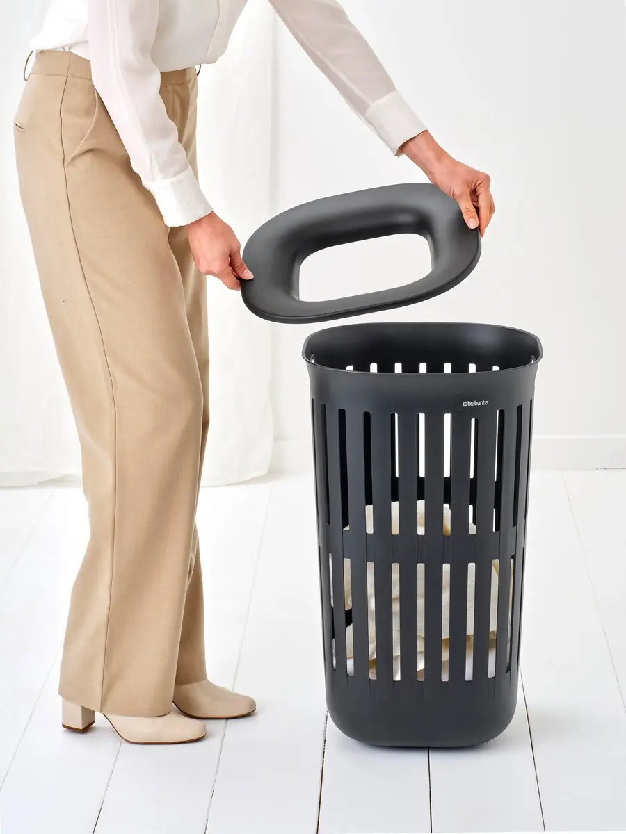 Brabantia Collect-It Wasmand 55L - Set van 2 - Zwart