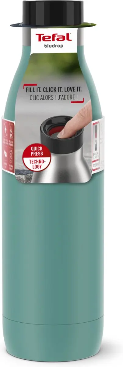 Tefal Bludrop Basic N3111010 Thermosfles 0,7L - Groen