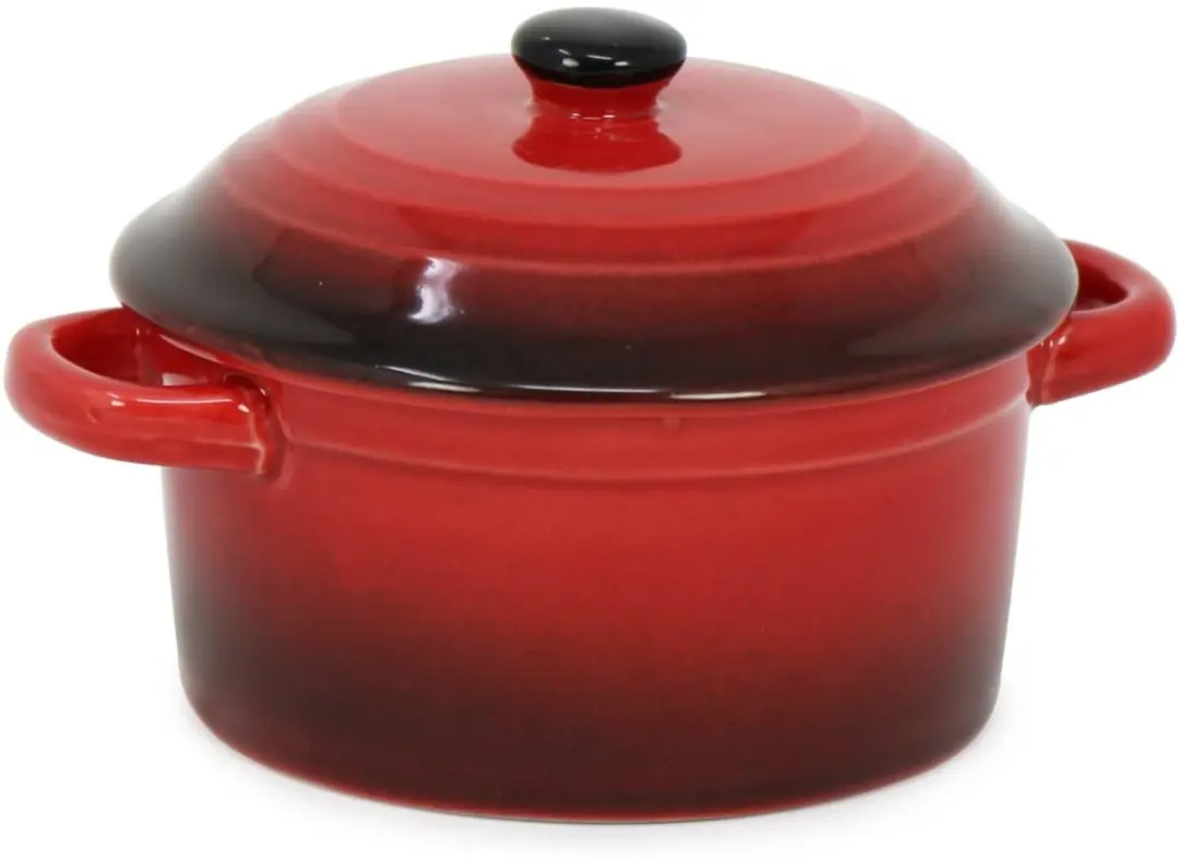 Excellent Houseware Mini Stoofpannetjes 300ml - 10 Stuks - Rood