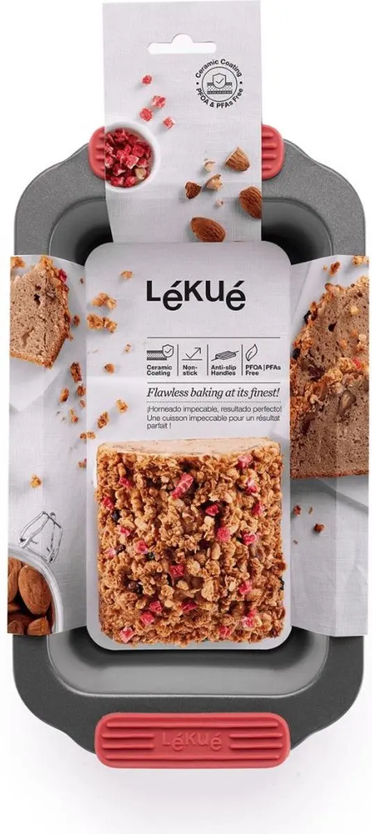 Lékué Bakvorm Rechthoek Anti-aanbak - Grijs
