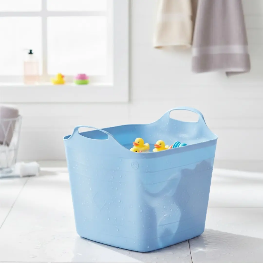 Excellent Houseware Flexibele Kuip 25L - 3 Stuks Blauw