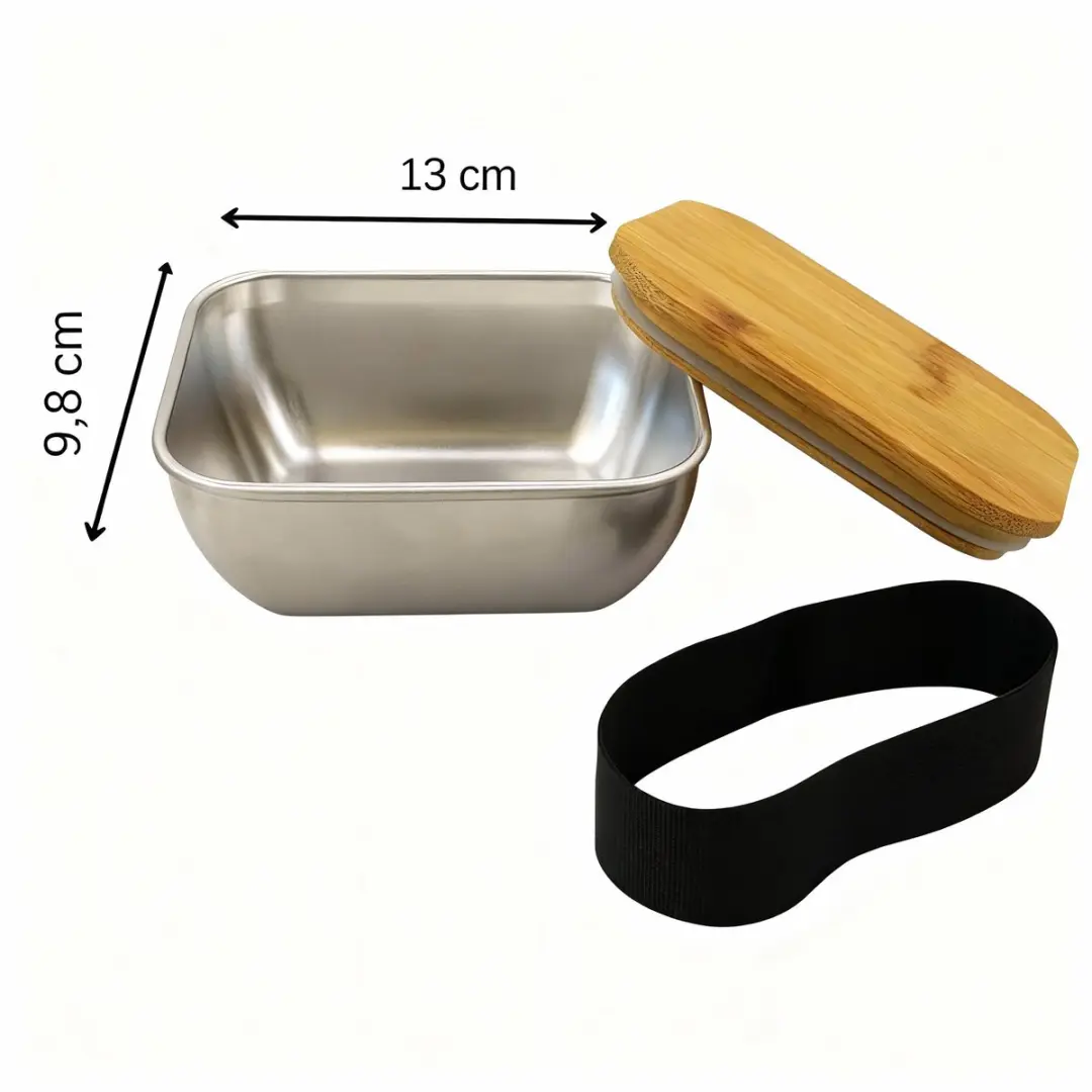 Fackelmann Move Lunchbox 400ml - Roestvrij staal - Zwart