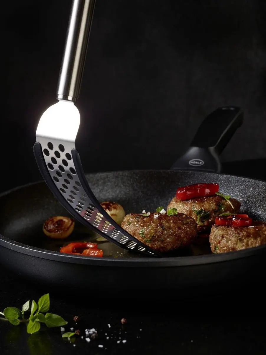 Rösle Flexibele Geperforeerde Spatel 32cm - RVS/Siliconen