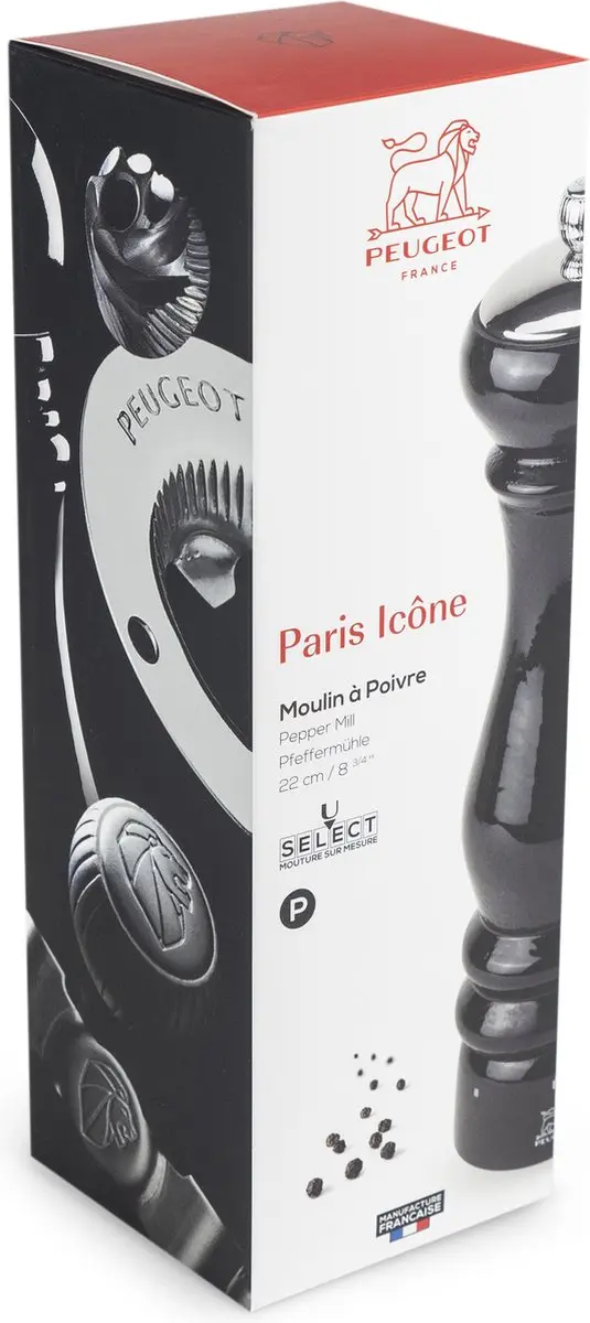 Peugeot Paris Icone Pepermolen 22cm - Zwart Beukenhout