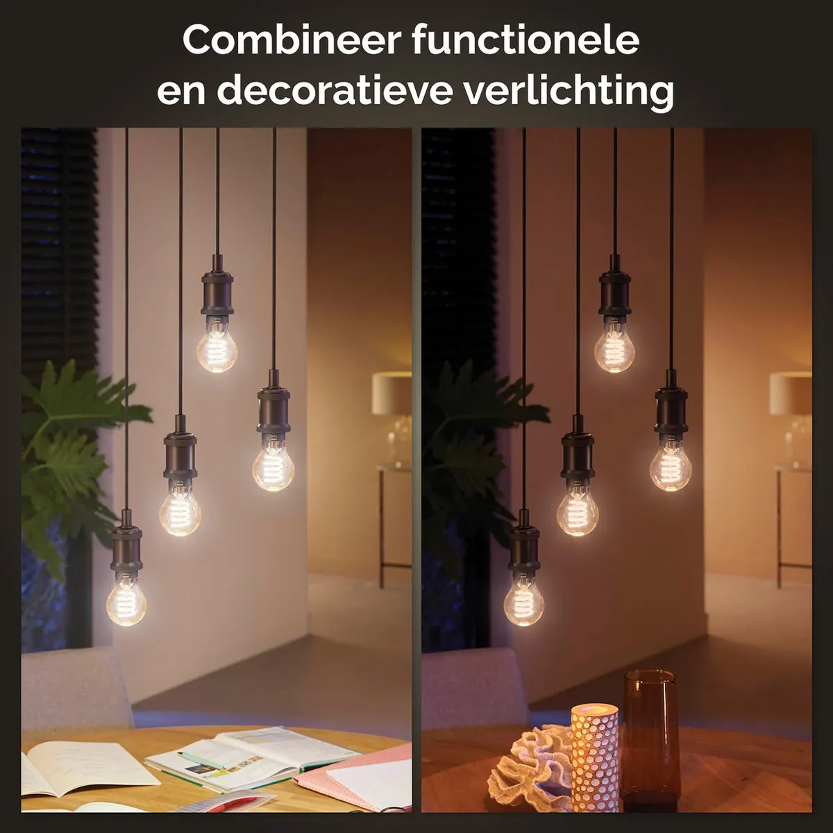 Philips Hue A60 E27 Filamentlamp - 7,2W - 2100K - Amber
