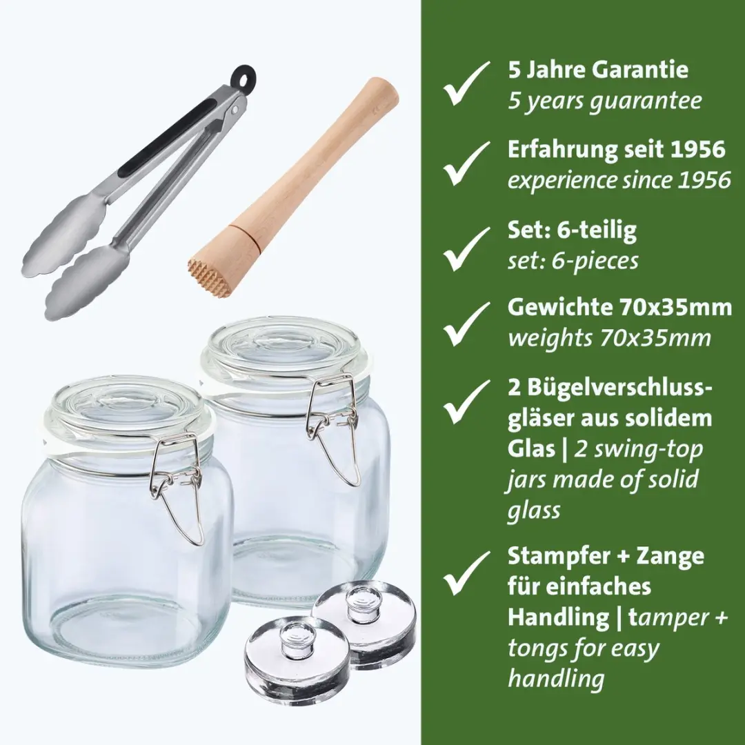 Westmark Fermentatieset 666022E6 - 6-delig - Transparant
