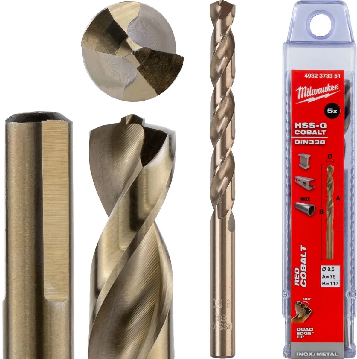 Milwaukee Metaalboren HSS-G Cobalt 8,5mm