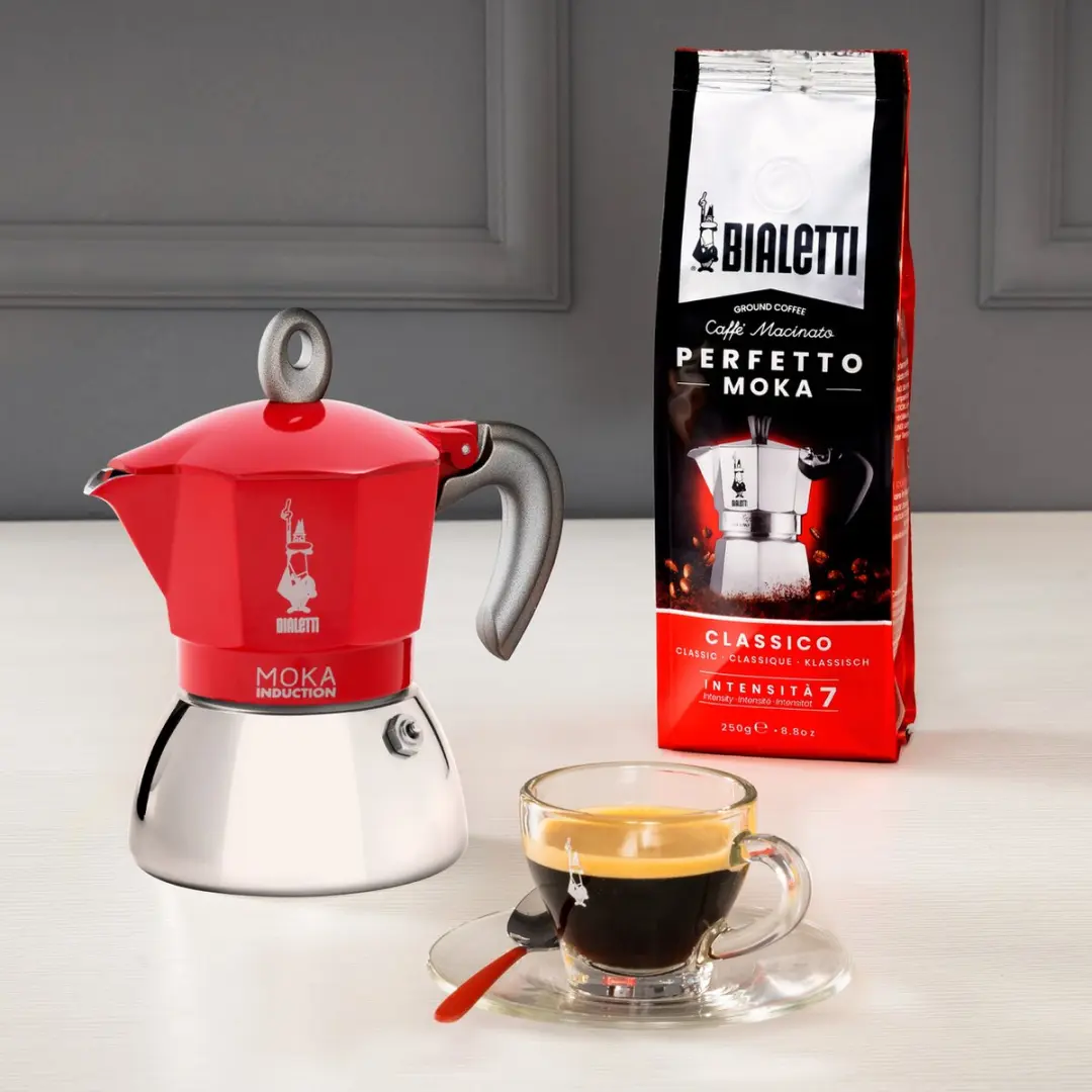Bialetti Moka Induction 0006942 - 2 Koppen - Rood