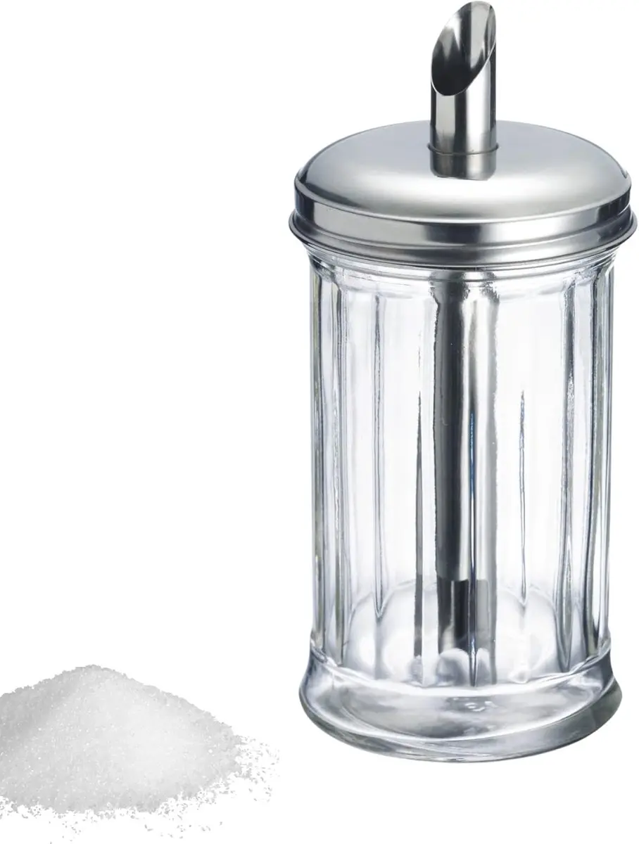 Westmark New York Suikerstrooier 300ml - RVS/Glas - Meerkleurig