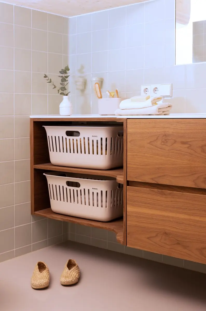 Brabantia Collect-It Wasmand 40L - 2 Stuks - Soft Beige