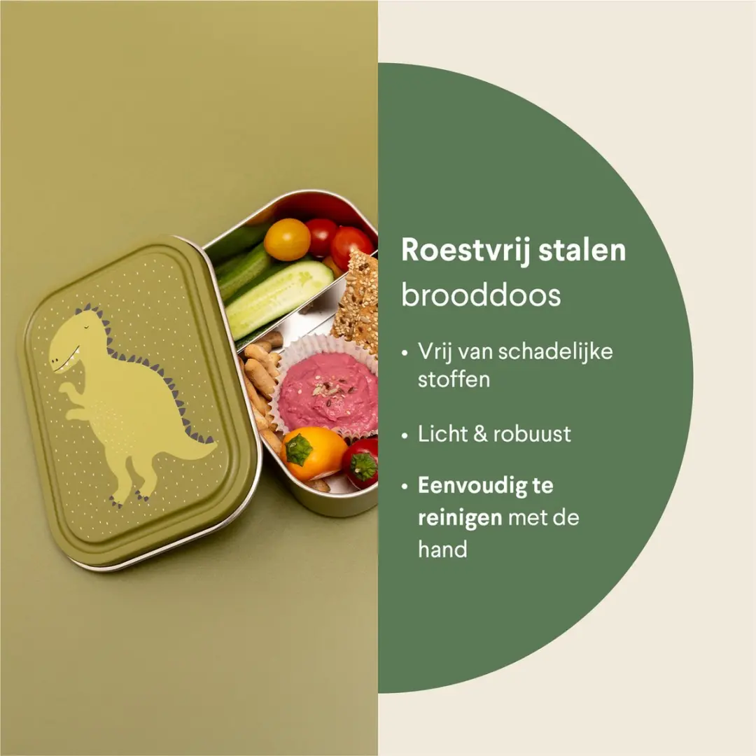 Trixie Mr. Dino Brooddoos - 2 Vakken - Groen