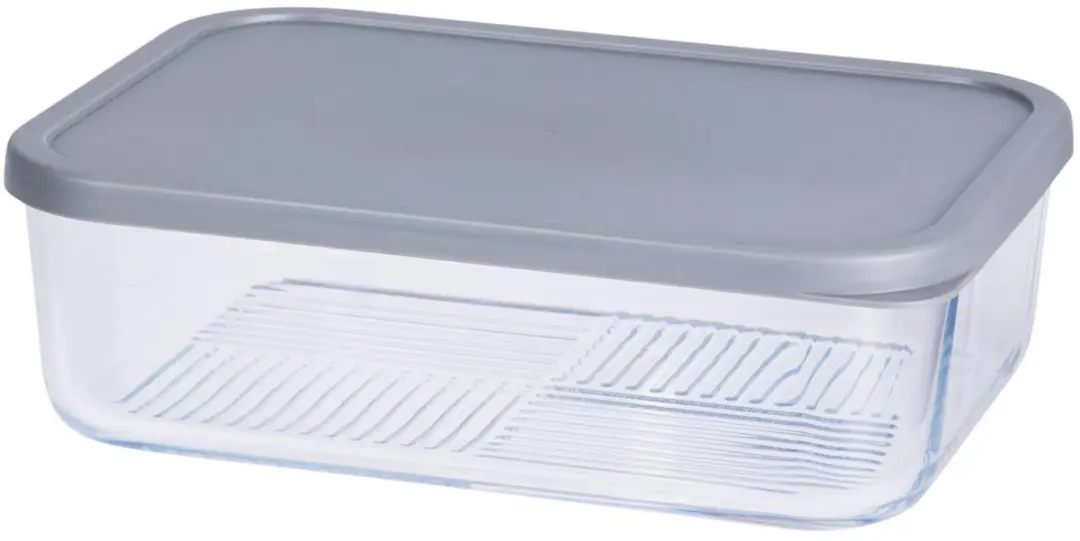 Excellent Houseware Vershoudbakjes 5-delig - 0.30L - Grijs/Transparant
