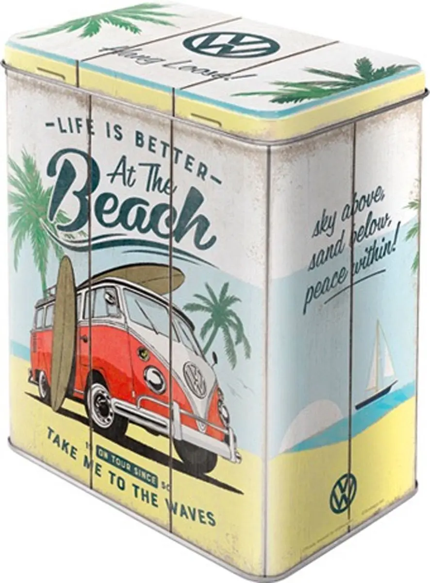 Volkswagen Bulli Beach Tinnen Blik