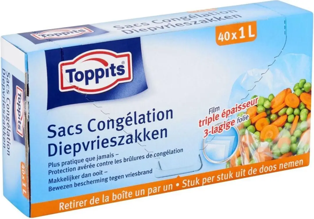 Melitta Toppits Diepvrieszakken 1,0ltr - 6 Stuks