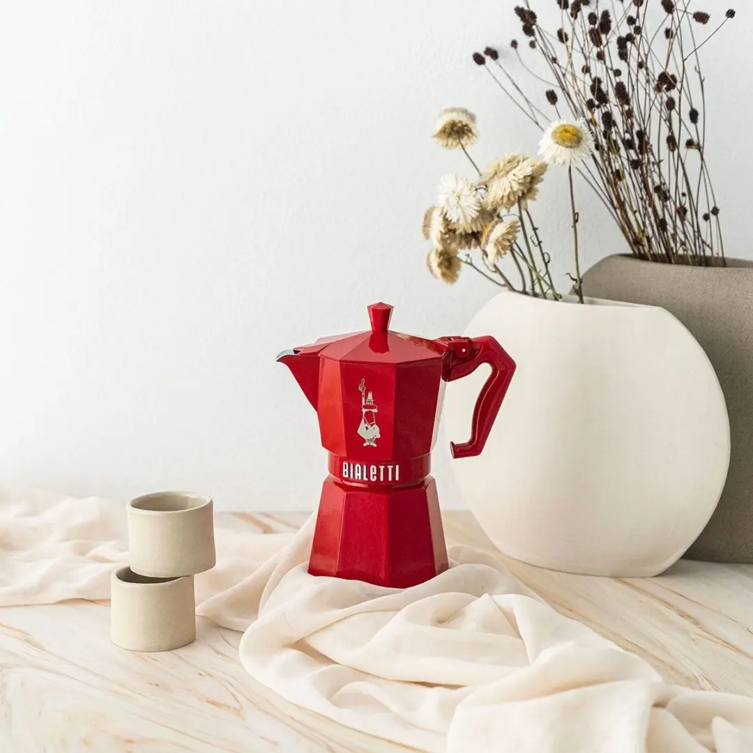 Bialetti Moka Exclusive 9056 Rood - 6 Kopjes