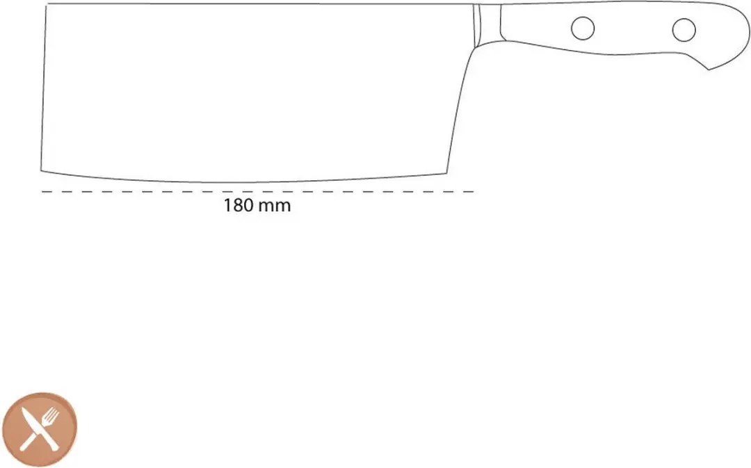 Wusthof Classic Chinees Koksmes 18cm - Zwart