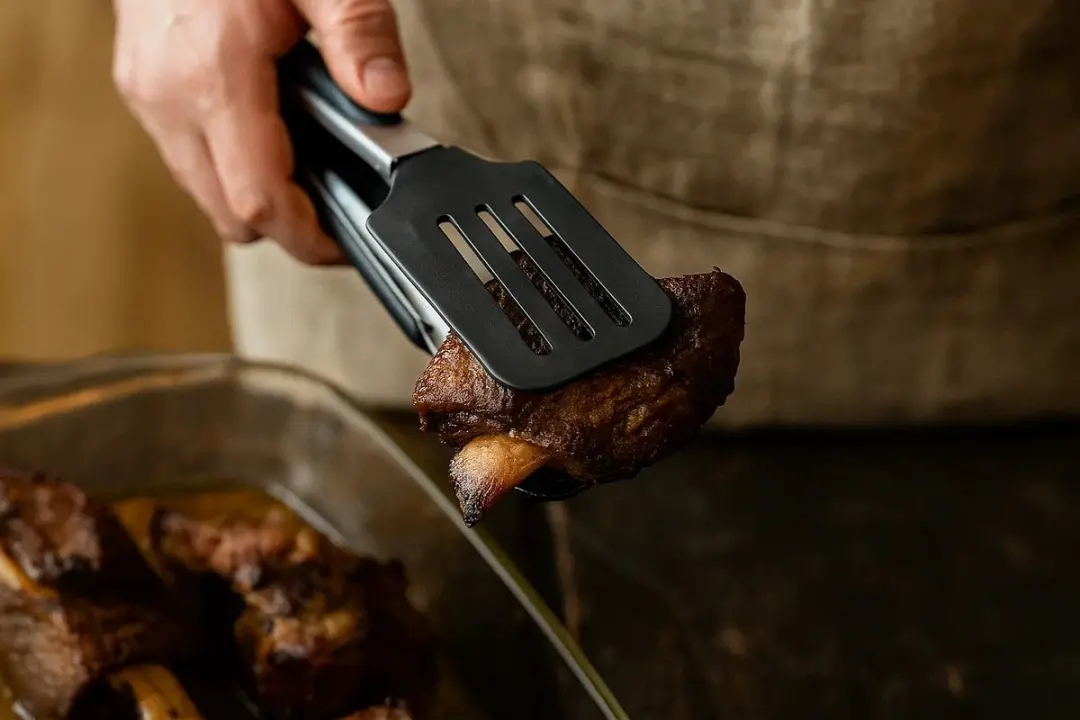 Cookinglife Serveertang BBQ 26cm - Antislip - RVS - Zilver