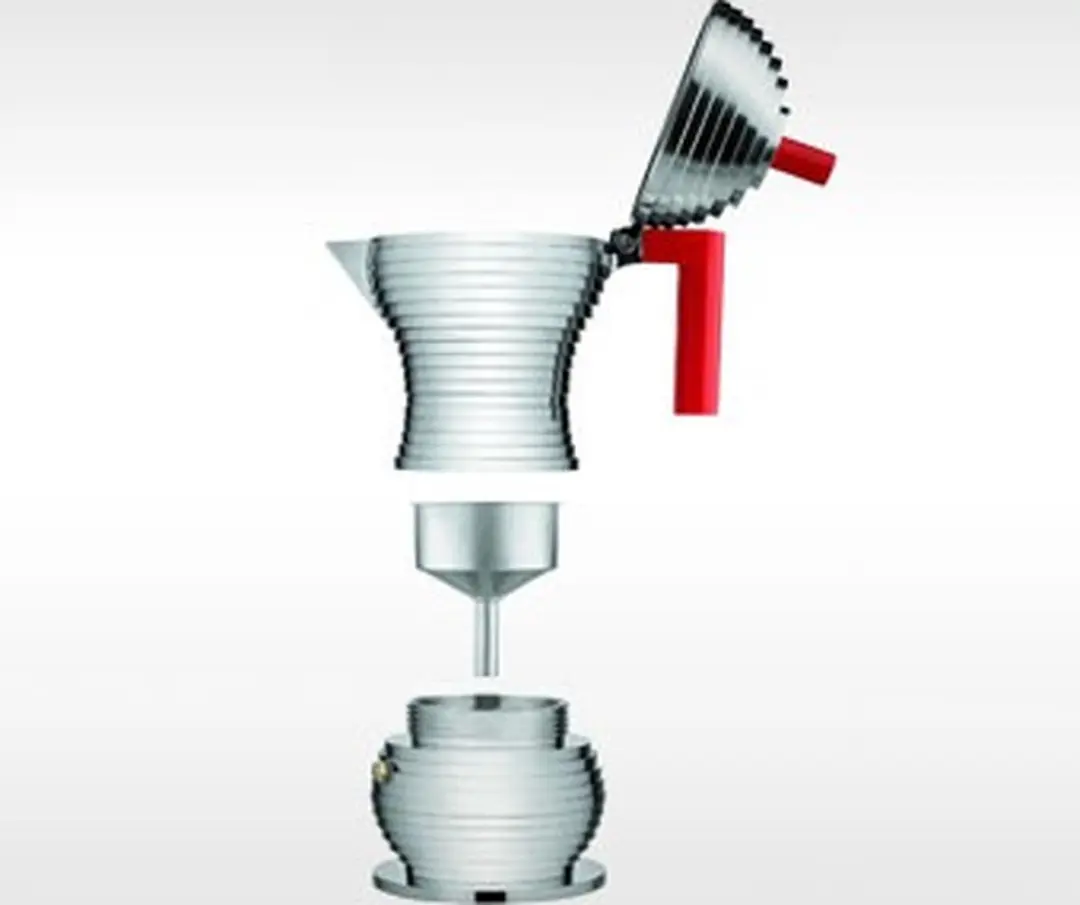 Alessi Pulcina Percolator MDL02/6 R - 6 Koppen - Rood