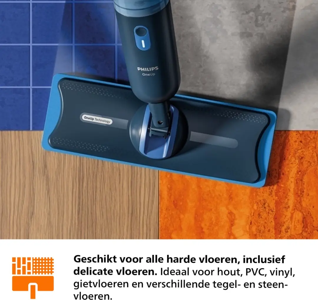 Philips OneUp XV1882/10 Vervangbaar Dweildoek - Blauw