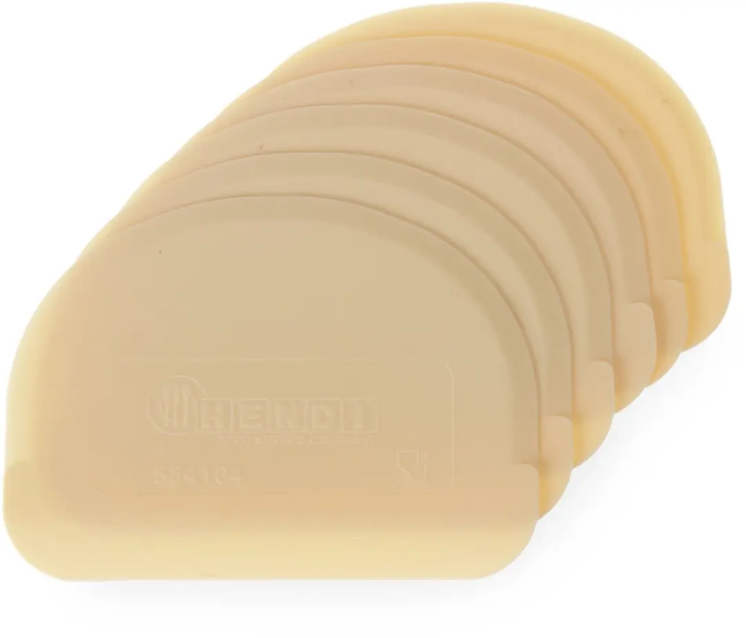 HENDI Flexibele Deegschrapers Set 6 Stuks - 120x88mm - Naturel