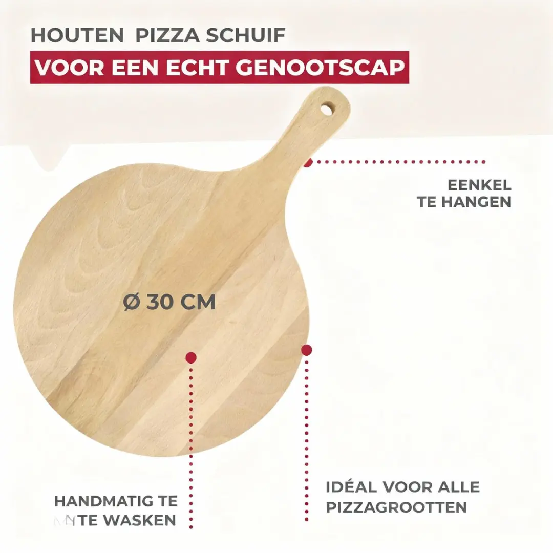 Fackelmann Wood Edition Pizzaplaat 30cm - afbeelding 2 van 6