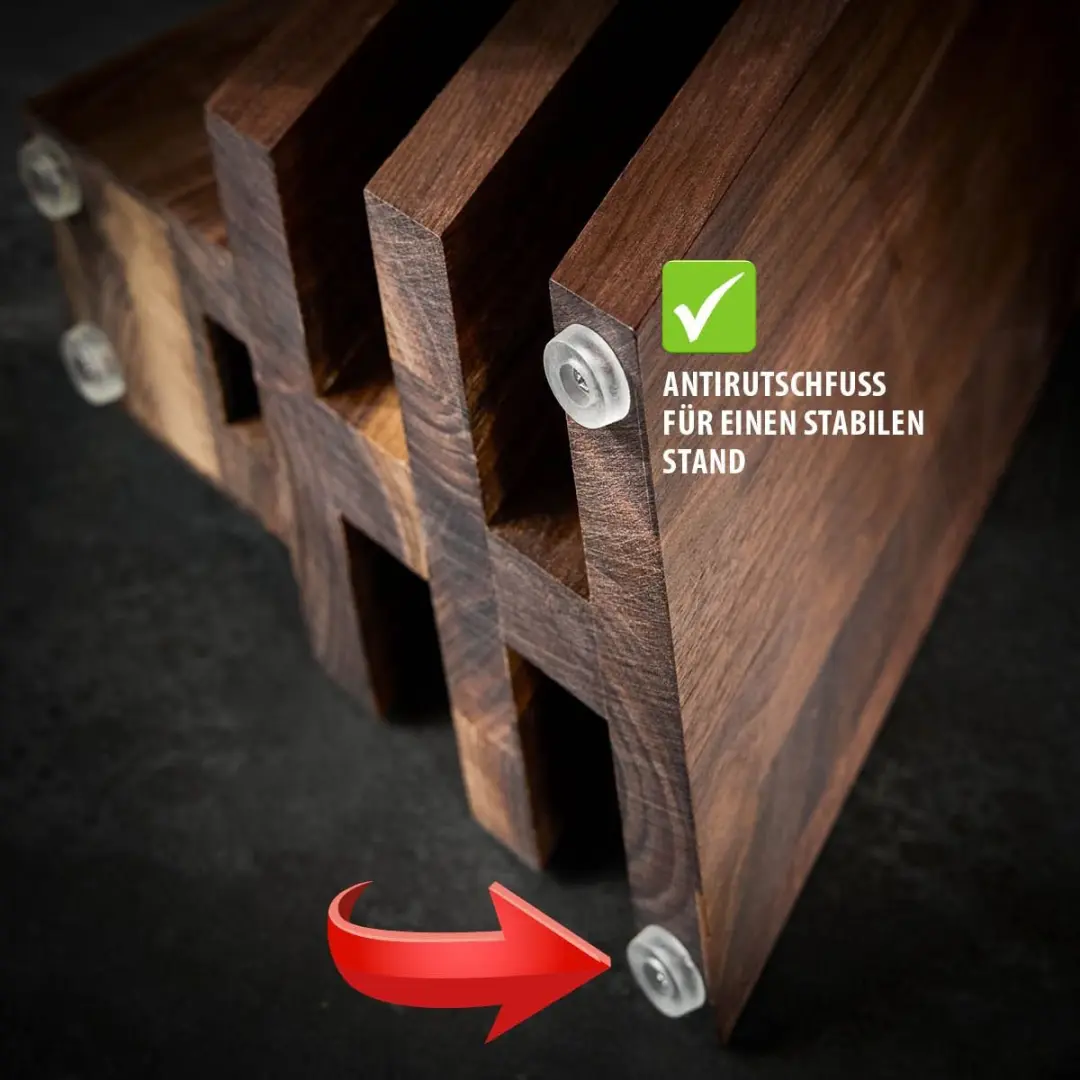 GEFU ENNO Messenblok Fan Design Walnoot - 6 Messen