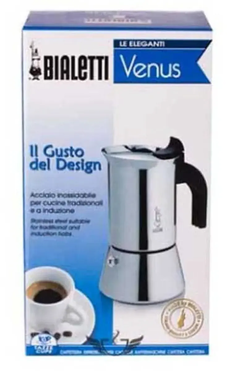 Bialetti Venus Percolator 2 Koppen 85ml - Zilver