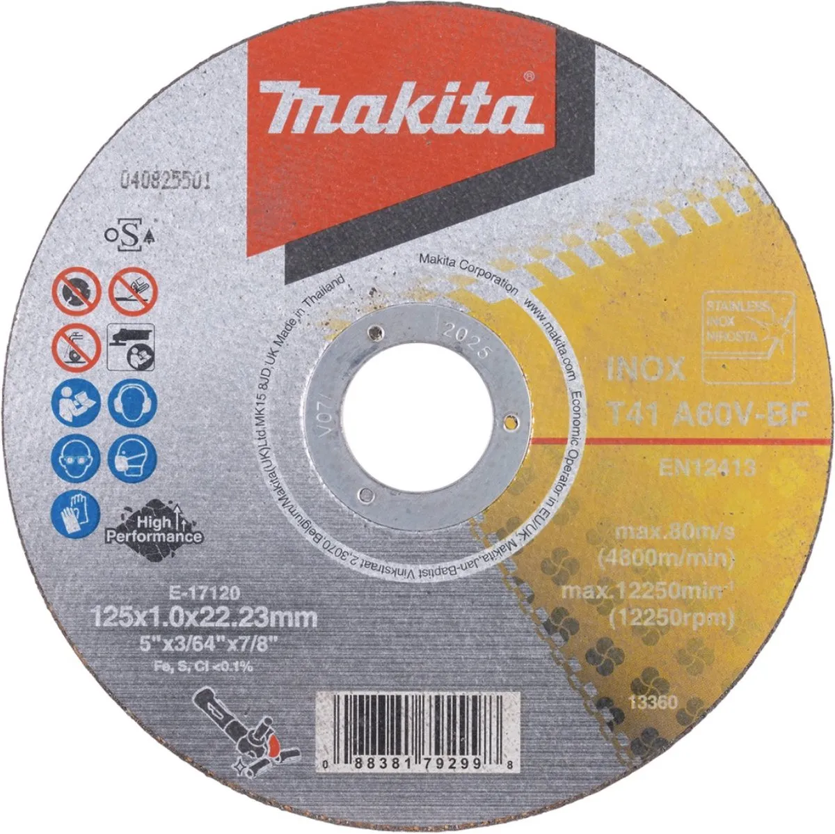Makita E-17120-12 Doorslijpschijf 125mm Metaal - 12 Stuks - afbeelding 6 van 6