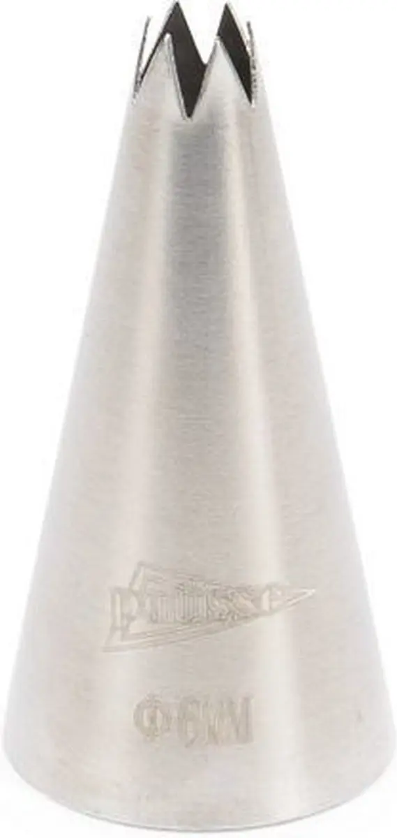 Patisse Spuitmondje RVS Ster 9mm - Zilver