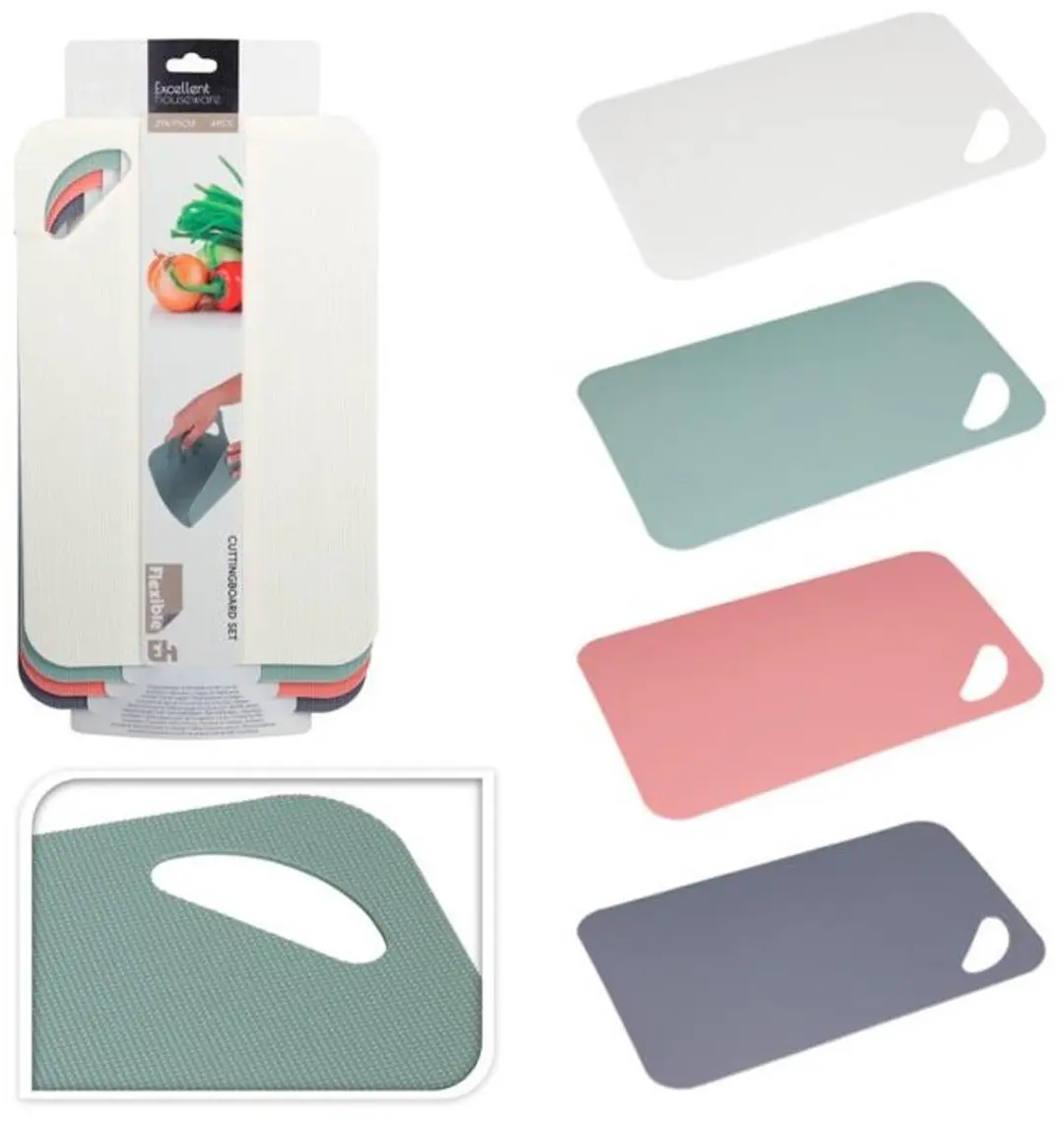 Excellent Houseware Flexibele Snijplanken 4-delig