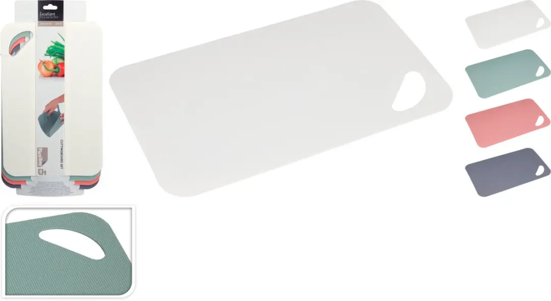 Excellent Houseware Flexibele Snijplanken 4-delig - 29x19cm - Assorti Kleuren
