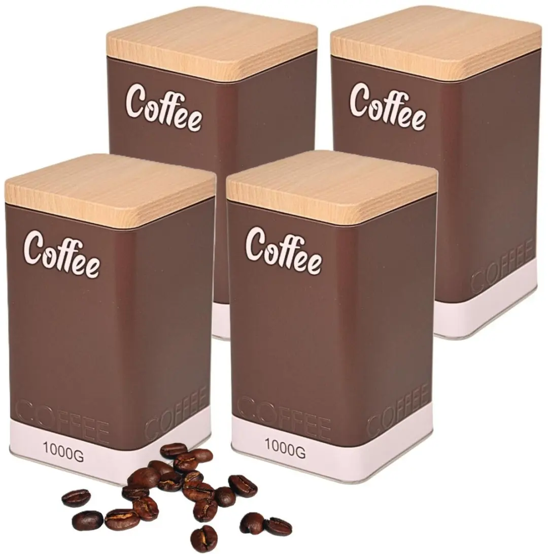 Excellent Houseware Koffie Bewaarblik 1L