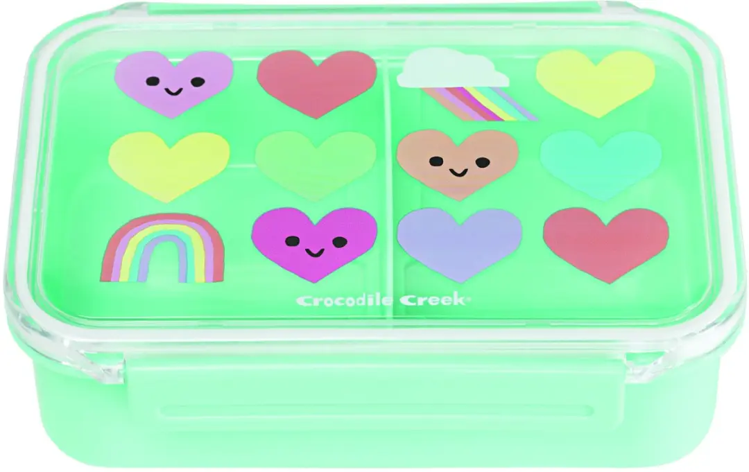 Crocodile Creek Bento Brooddoos Hartjes & Regenbogen