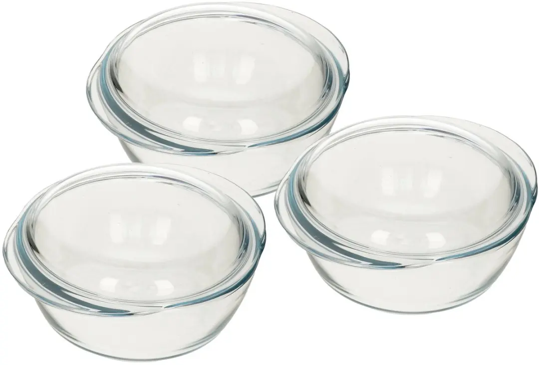 PYREX Ronde Glazen Ovenschaal met Deksel 2,1L