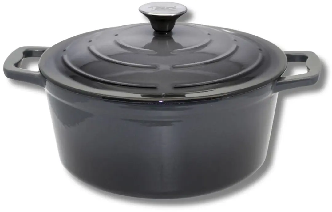 Fackelmann Cocotte 26cm Geëmailleerd Gietijzer 4,5L - Grijs