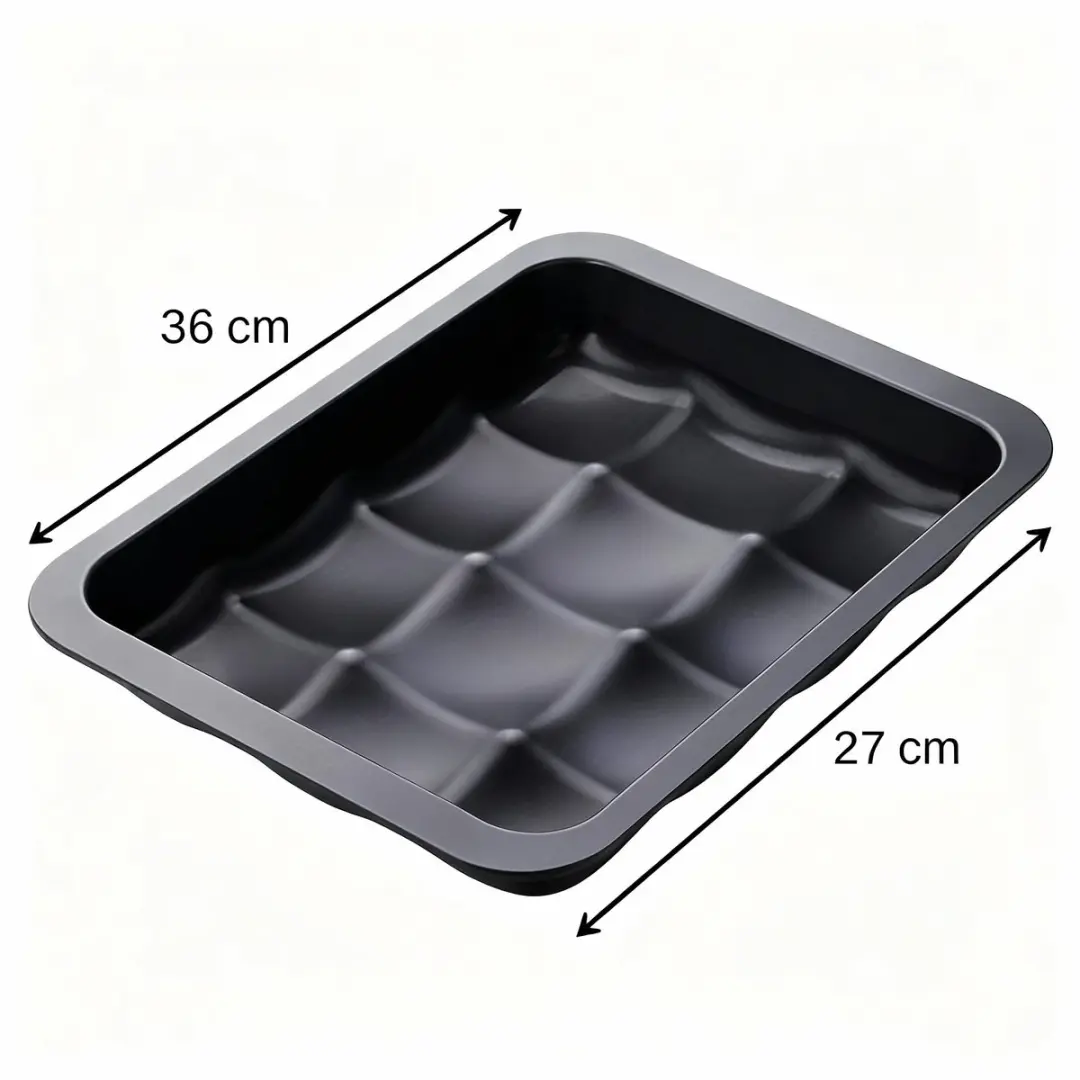 Zenker Set van 2 Mini Brood-/Briochevormen 36x27cm - Zwart