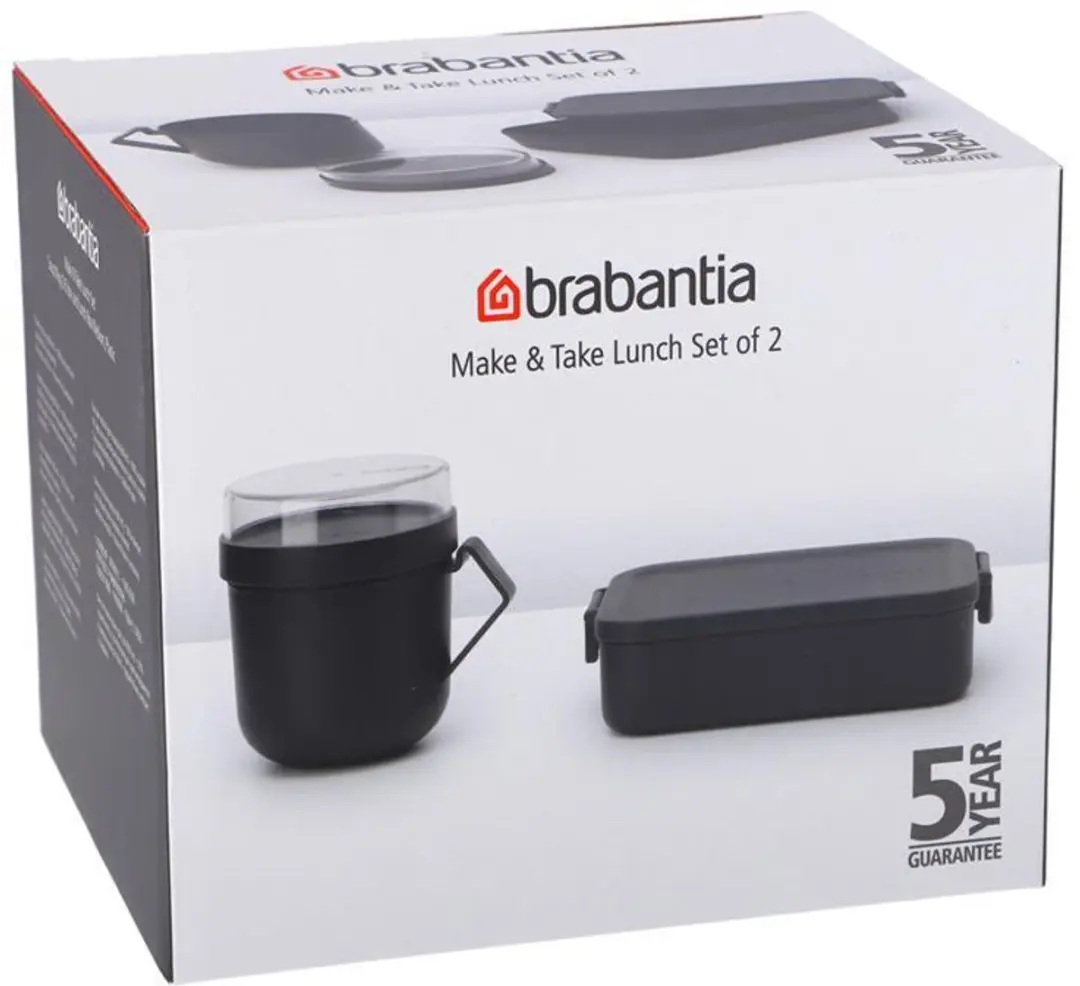 Brabantia Make & Take Lunchset 2-delig - Dark Grey