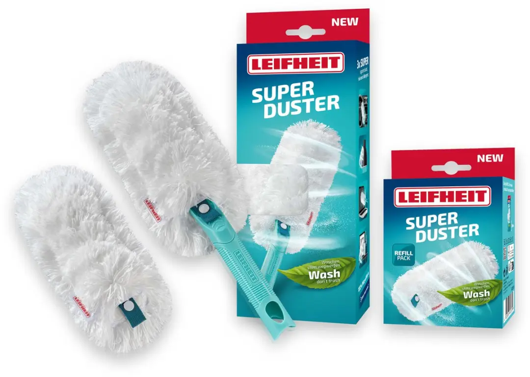 Leifheit Superduster M Plumeau Set - 2 Wasbare Overtrekken