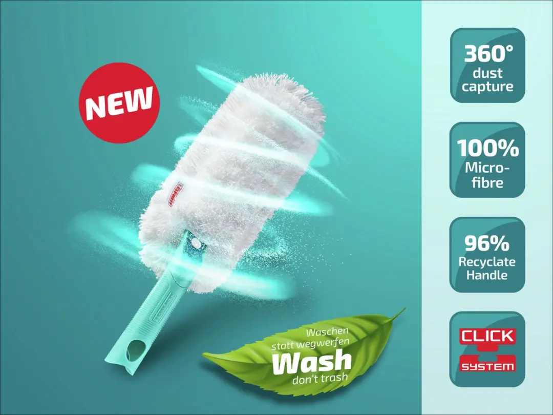 Leifheit Superduster M Plumeau Set - 2 Wasbare Overtrekken