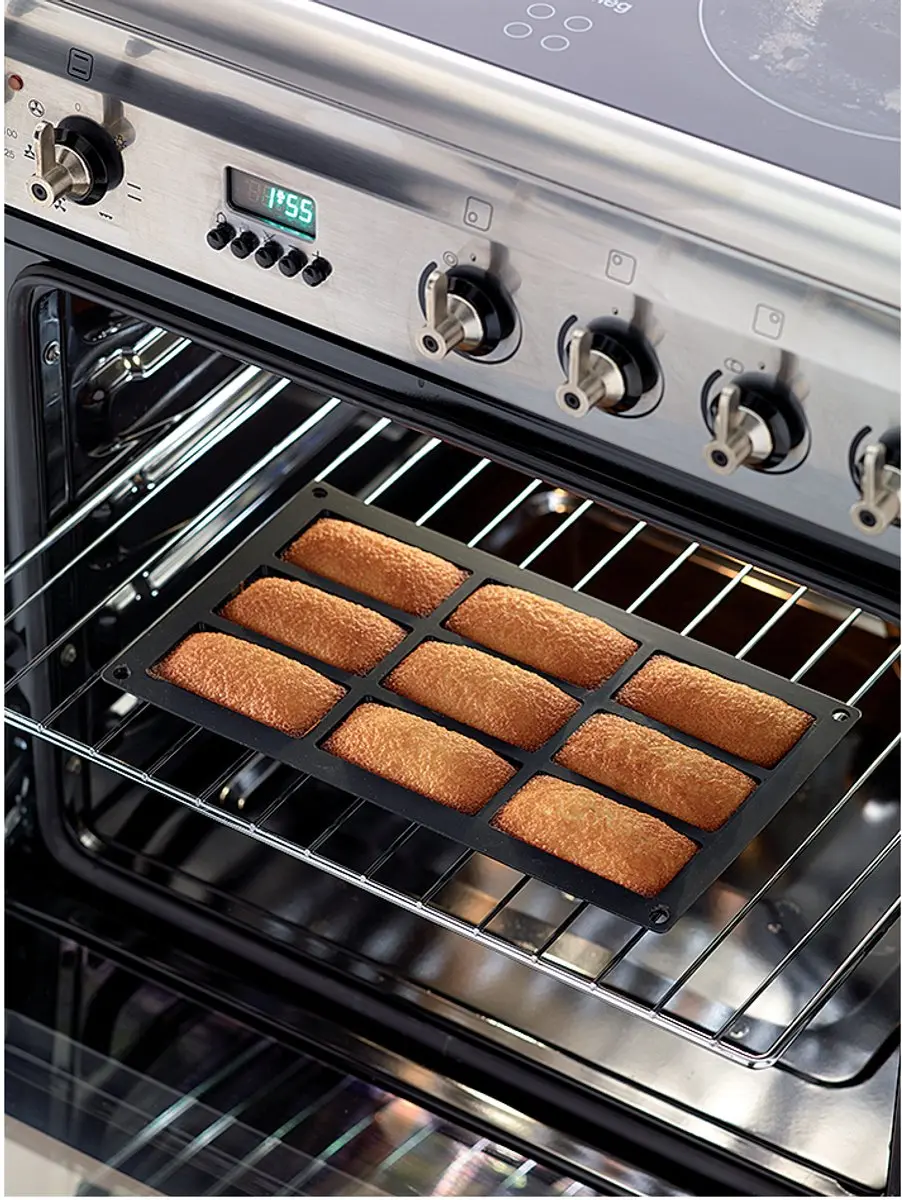 Lékué Bakvorm Mini Cakes 9-vaks - Siliconen - Zwart